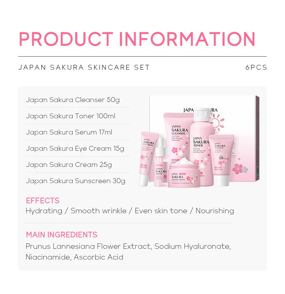 Skin Care Set JAPAN SAKURA travel
